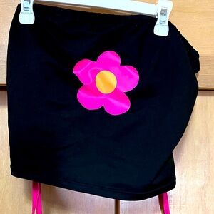 SHEIN curve 1x y2k flower tube top